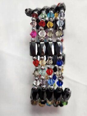 Colorful Magnetic Hematite Wrap Bracelet